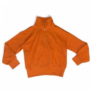 Target a new day burnt orange quarter zip pullover sweatshirt